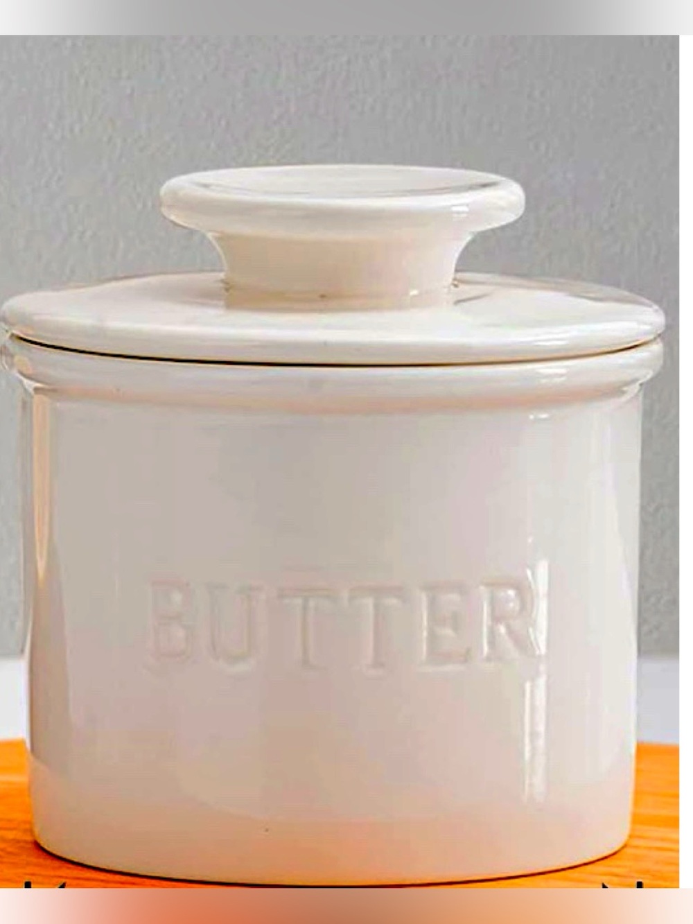 Ceramic Butter Crock Cream Butter Keeper NWOT